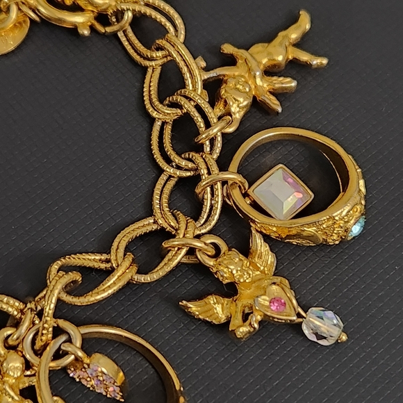 Kirks Folly charms cherub/cupid ring charm bracelet - Picture 4 of 5